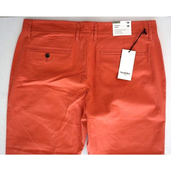 Goodfellow & Co. Men's Big & Tall Sz 36x36 Coral Stone Straight Fit Chino Pants - Picture 4 of 7